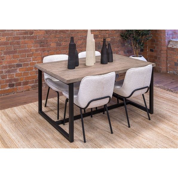 Rosy Brown Beam Track Reclaimed Pine Dining Table - BTT06 - Free Delivery
