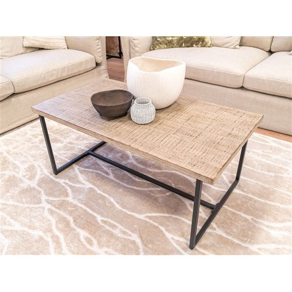 Light Gray Beam Track Reclaimed Pine Coffee Table - BTT18 - Free Delivery