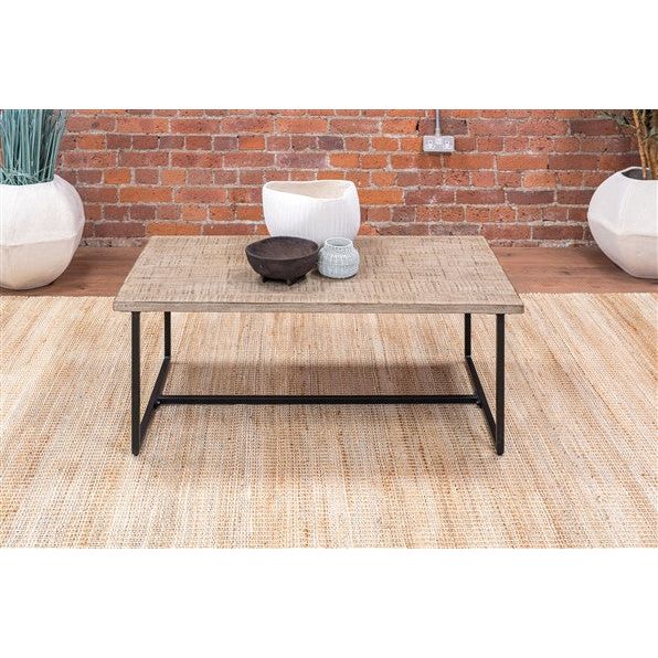 Tan Beam Track Reclaimed Pine Coffee Table - BTT18 - Free Delivery