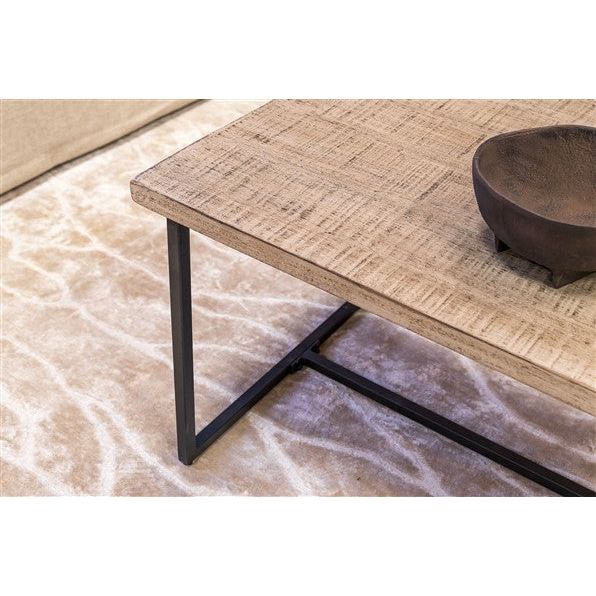 Rosy Brown Beam Track Reclaimed Pine Coffee Table - BTT18 - Free Delivery