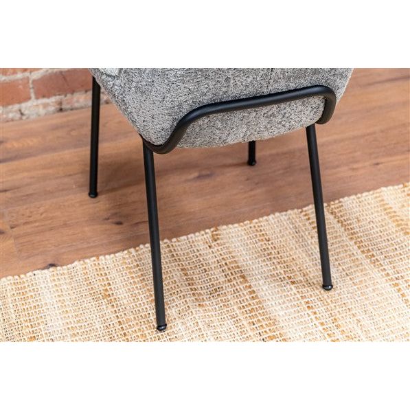 Rosy Brown Beam Track Dining Chair BOUCLE GREY - FW740GRE- Free Delivery