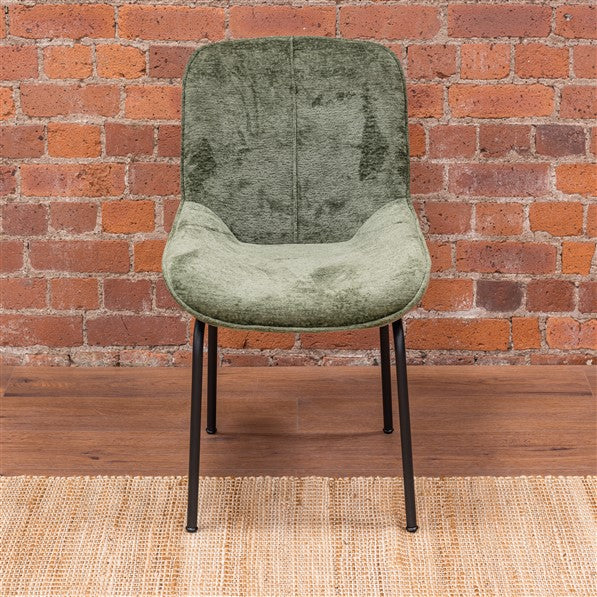 Rosy Brown Beam Track Dining Chair Sage Green - FW741SAG- Free Delivery