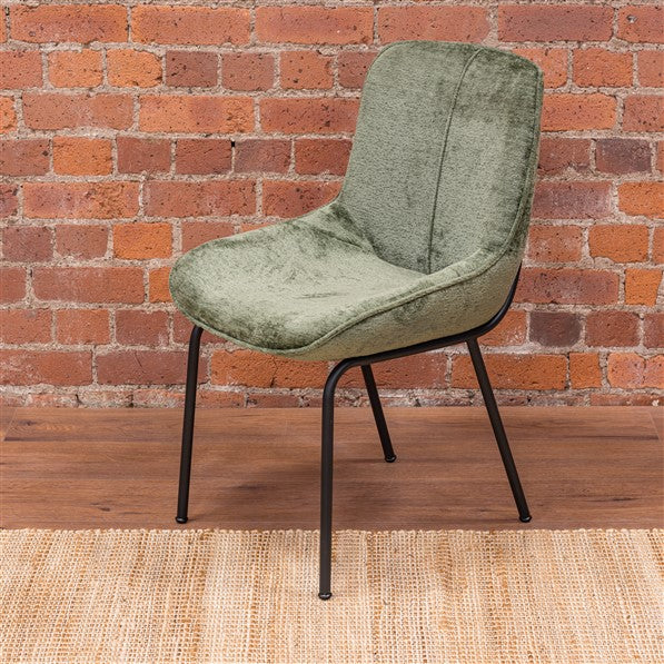 Rosy Brown Beam Track Dining Chair Sage Green - FW741SAG- Free Delivery