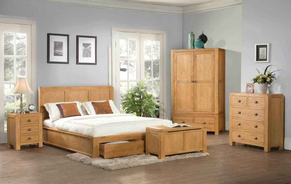 Avondale Oak Curve Bedroom Collection - 247 Furniture