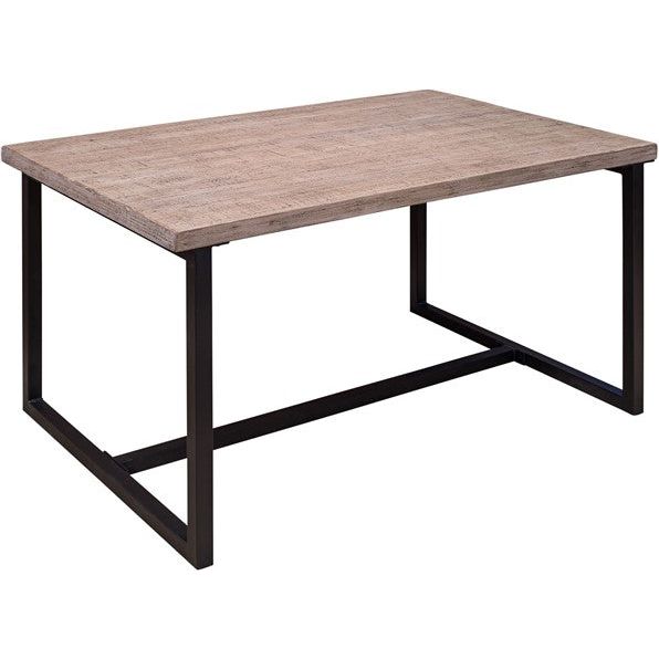 Rosy Brown Beam Track Reclaimed Pine Dining Table - BTT06 - Free Delivery