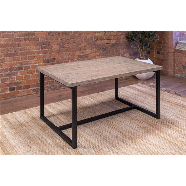 Rosy Brown Beam Track Reclaimed Pine Dining Table - BTT06 - Free Delivery