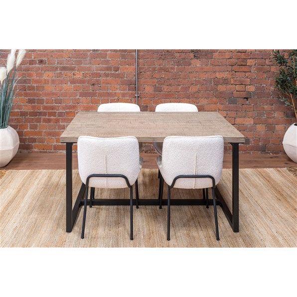 Rosy Brown Beam Track Reclaimed Pine Dining Table - BTT06 - Free Delivery
