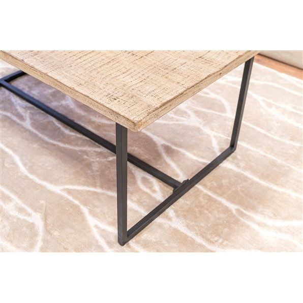Light Gray Beam Track Reclaimed Pine Coffee Table - BTT18 - Free Delivery