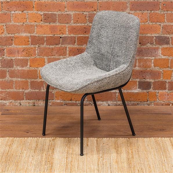 Rosy Brown Beam Track Dining Chair BOUCLE GREY - FW740GRE- Free Delivery