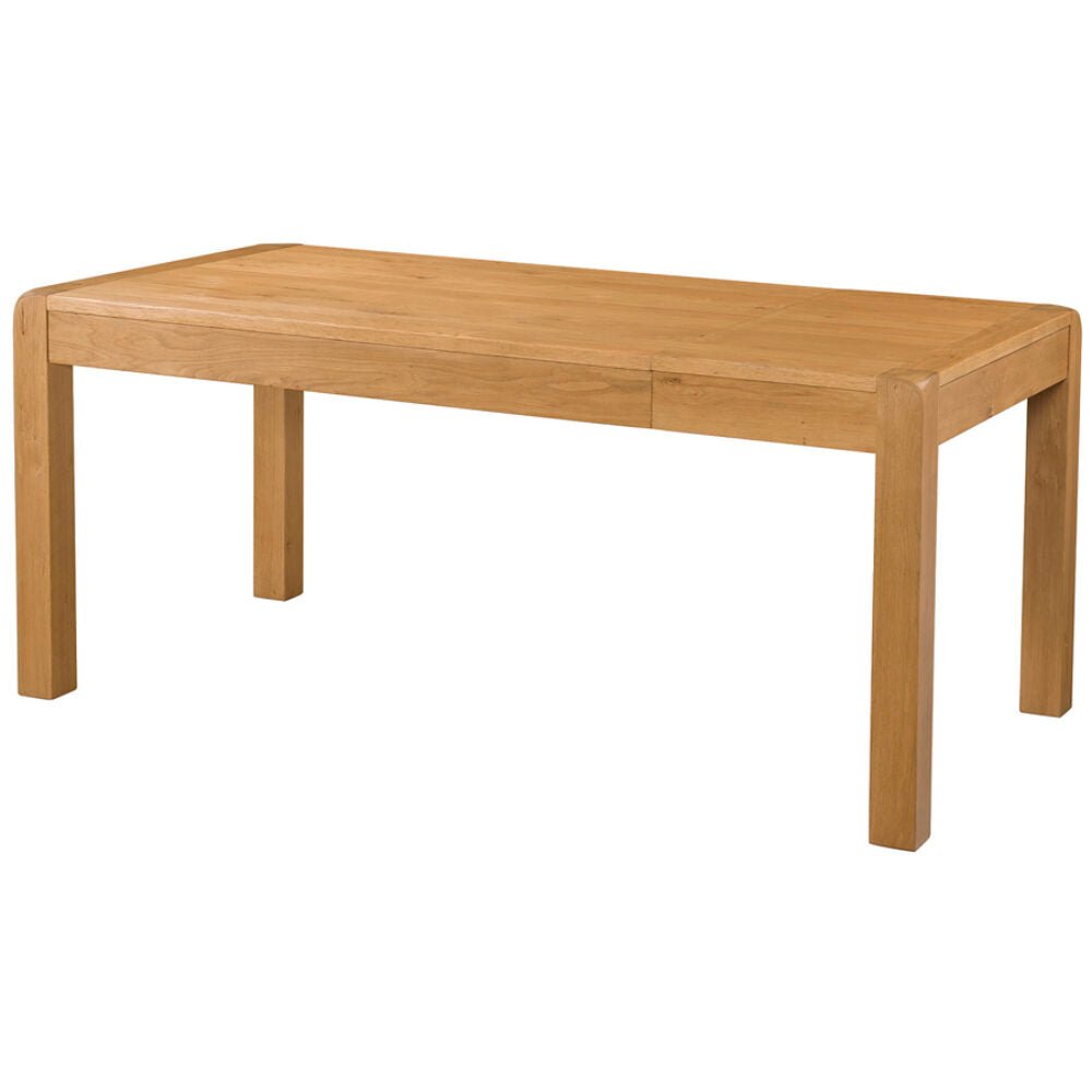 Dark Khaki Avondale Curve Oak 140cm Extending Dining Table - DAV026