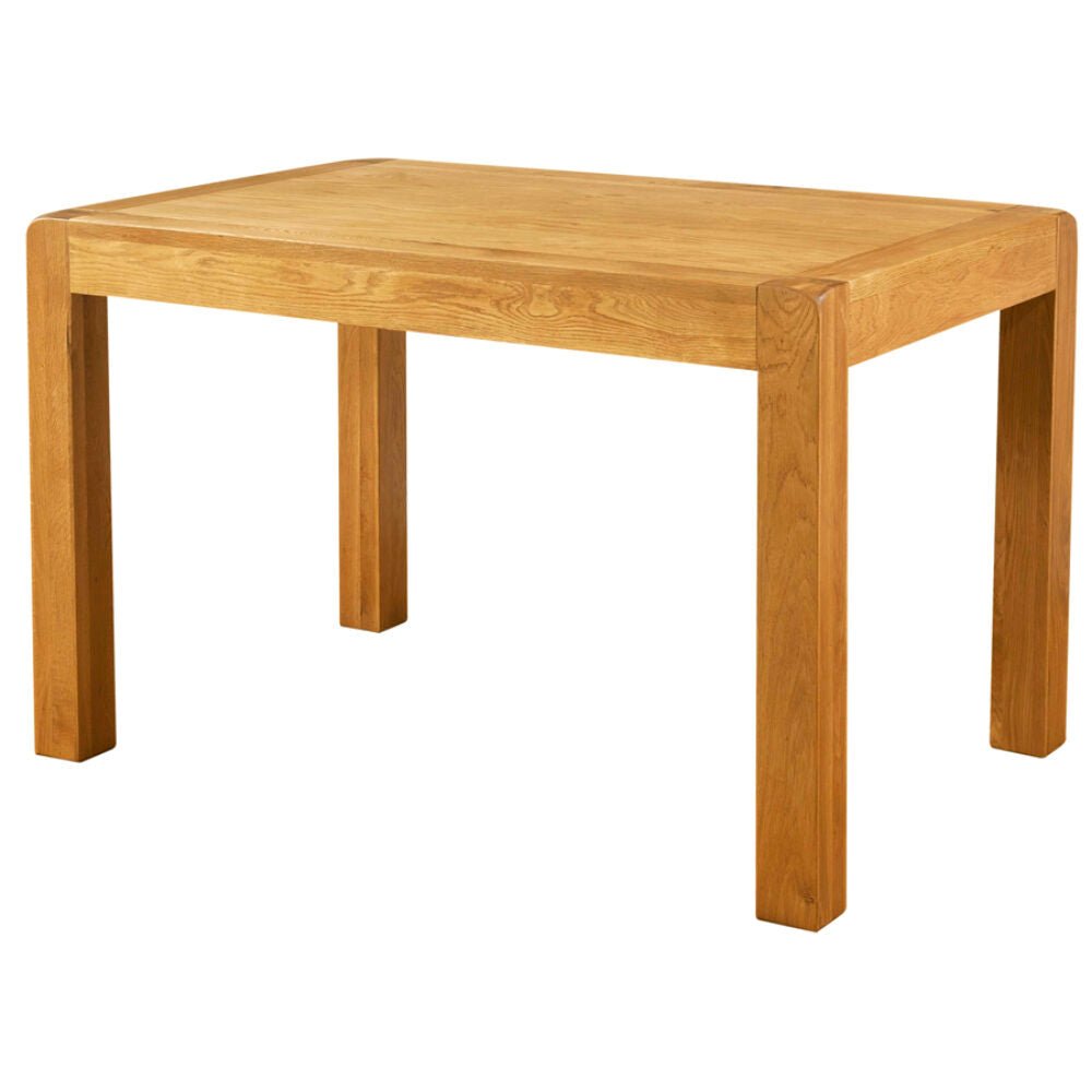 Goldenrod Avondale Curve Oak Fixed Top Dining Table - DAV022
