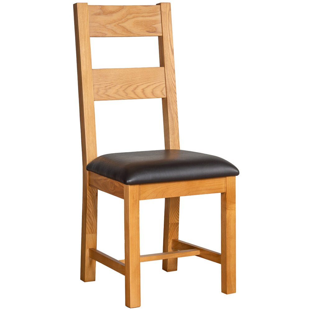 Dark Khaki Avondale Curve Oak Ladder Back Dining Chair  - SOM098