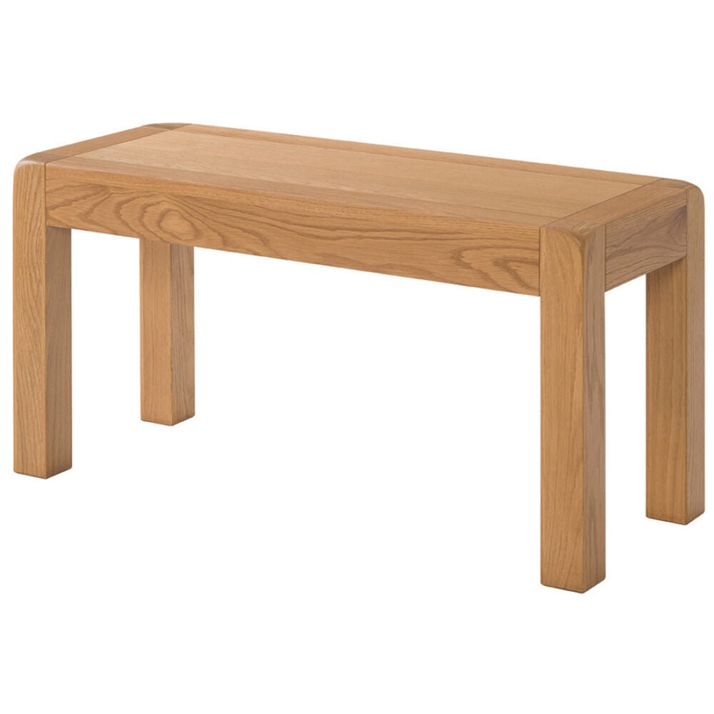 Rosy Brown Avondale Curve Oak Small Dining Bench  - DAV041