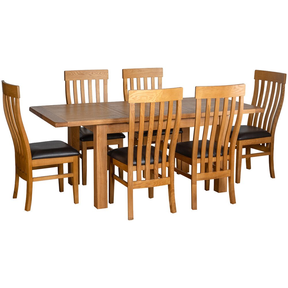 Sienna Avondale Curve Oak Tolouse Slat Back Dining Chair  - SOM099