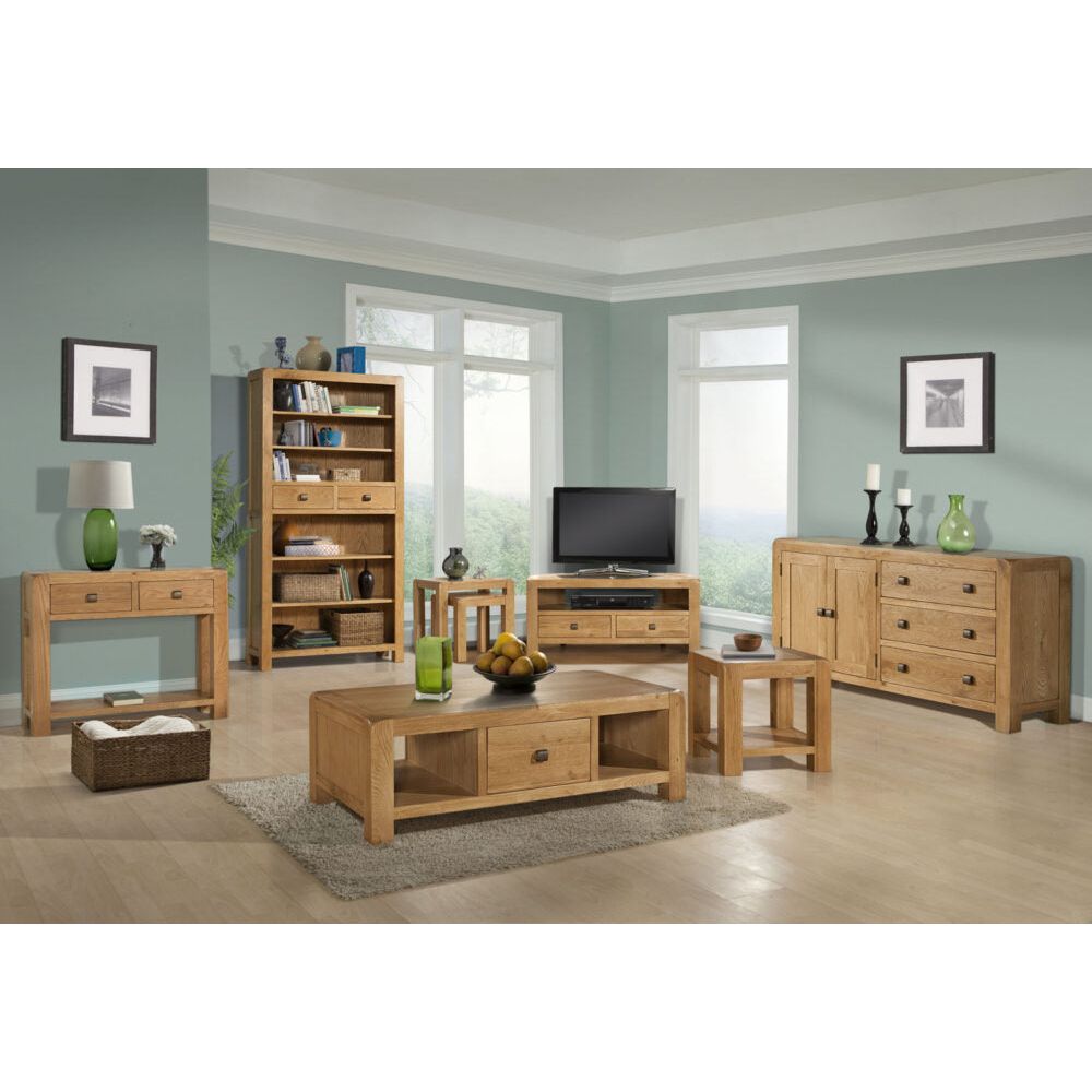 Rosy Brown Avondale Curve Oak Wide TV/Media Unit - DAV016