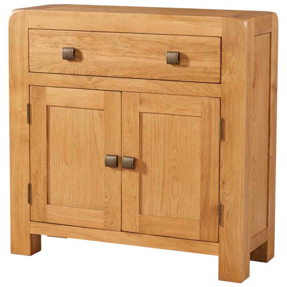 Dark Khaki Avondale Oak Curve Compact Sideboard - DAV005