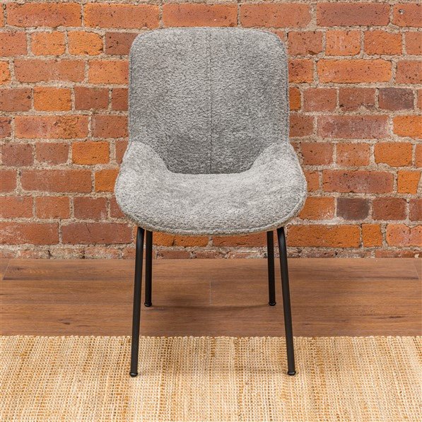 Rosy Brown Beam Track Dining Chair BOUCLE GREY - FW740GRE