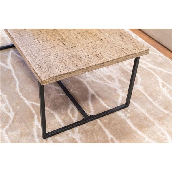 Gray Beam Track Reclaimed Pine Coffee Table - BTT18 -
