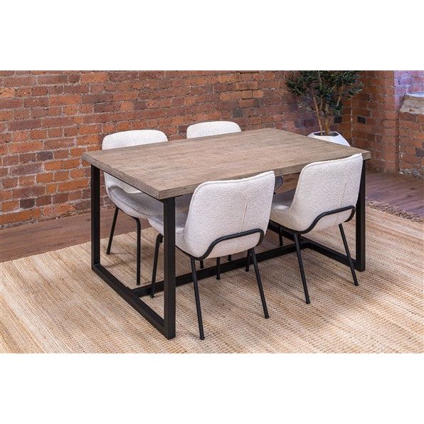 Rosy Brown Beam Track Reclaimed Pine Dining Table - BTT06