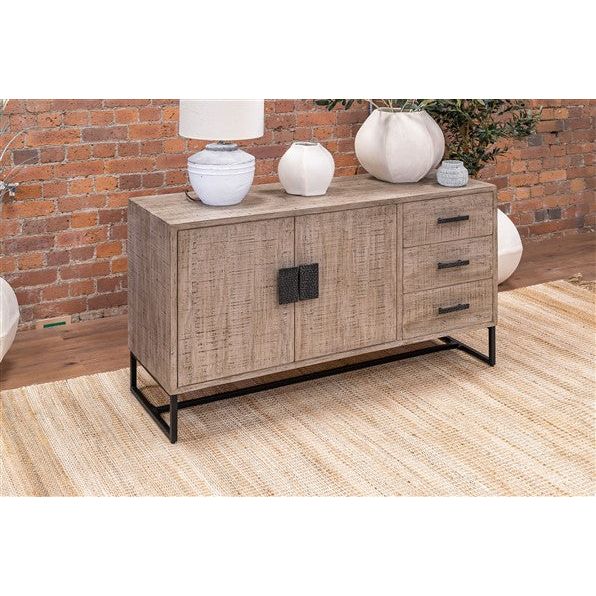 Rosy Brown Beam Track Reclaimed Pine Large Sideboard - BTS45