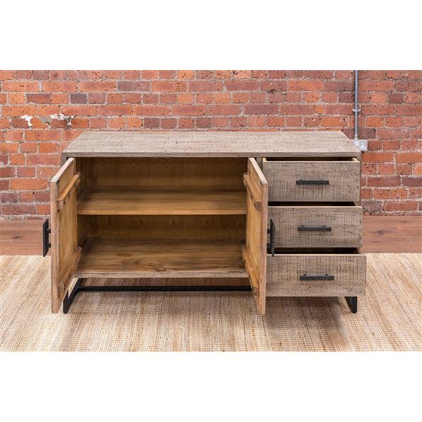 Rosy Brown Beam Track Reclaimed Pine Large Sideboard - BTS45