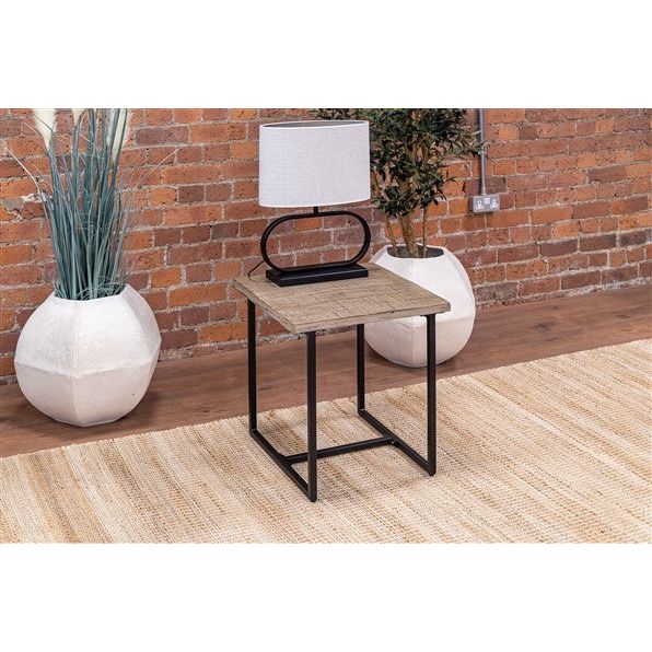 Rosy Brown Beam Track Reclaimed Pine Side/Lamp Table - BTT35-