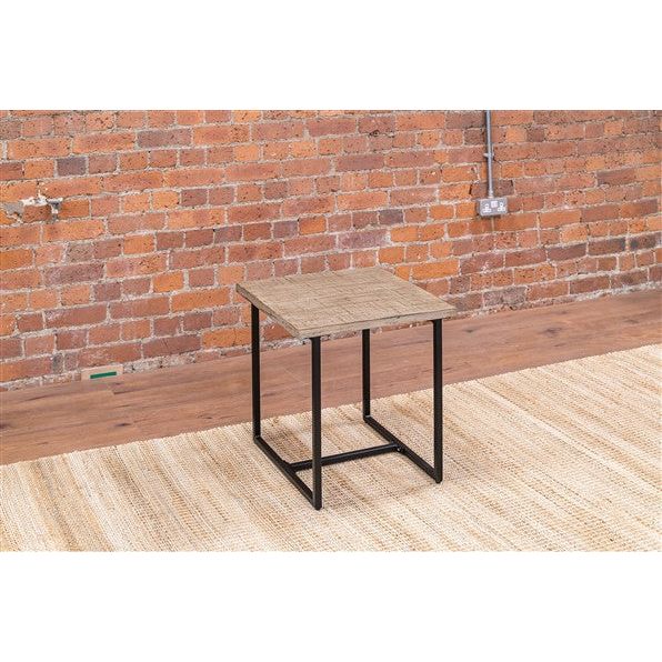 Rosy Brown Beam Track Reclaimed Pine Side/Lamp Table - BTT35-