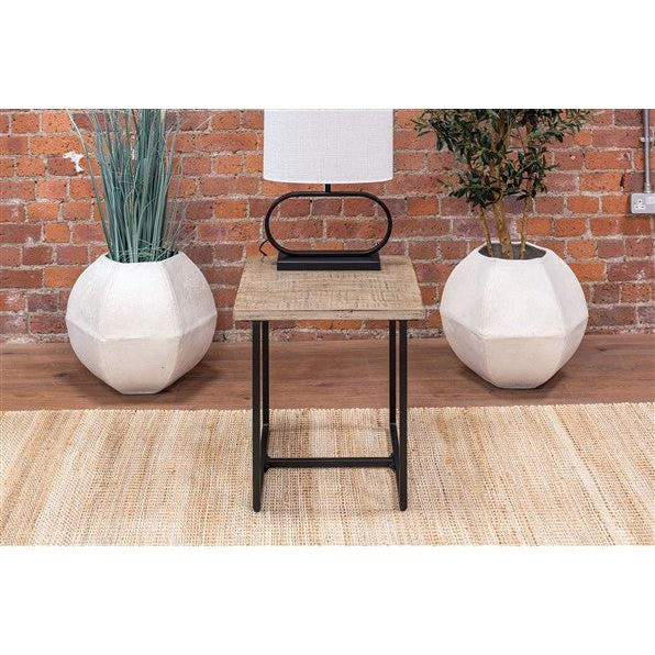 Rosy Brown Beam Track Reclaimed Pine Side/Lamp Table - BTT35-