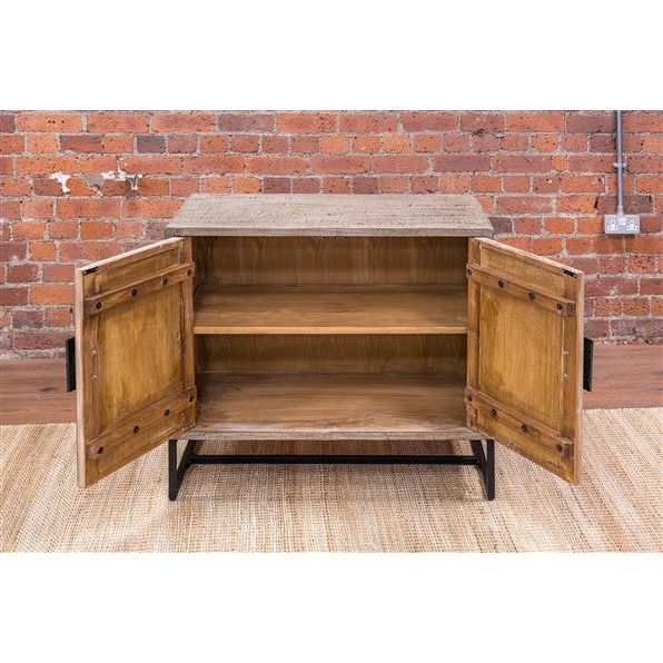 Rosy Brown Beam Track Reclaimed Pine Small Sideboard - BTS15
