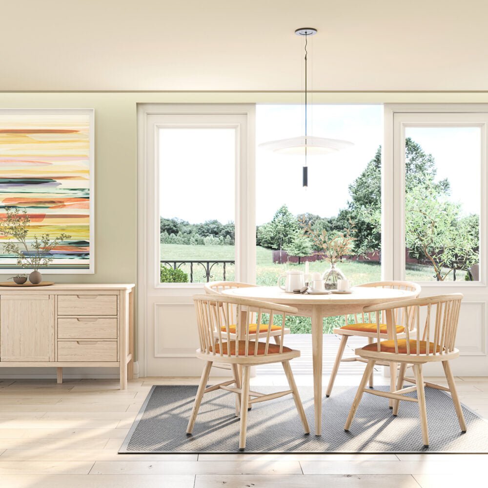 Light Gray Brighten Pale Oak 1 Door 3 Drawer Sideboard - BER051