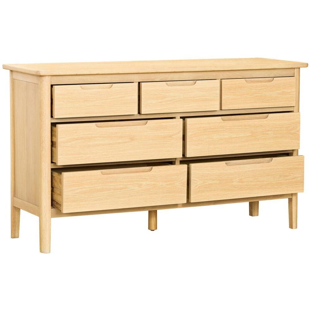Brighten Pale Oak 3+4 Chest - BER006 - 247 Furniture