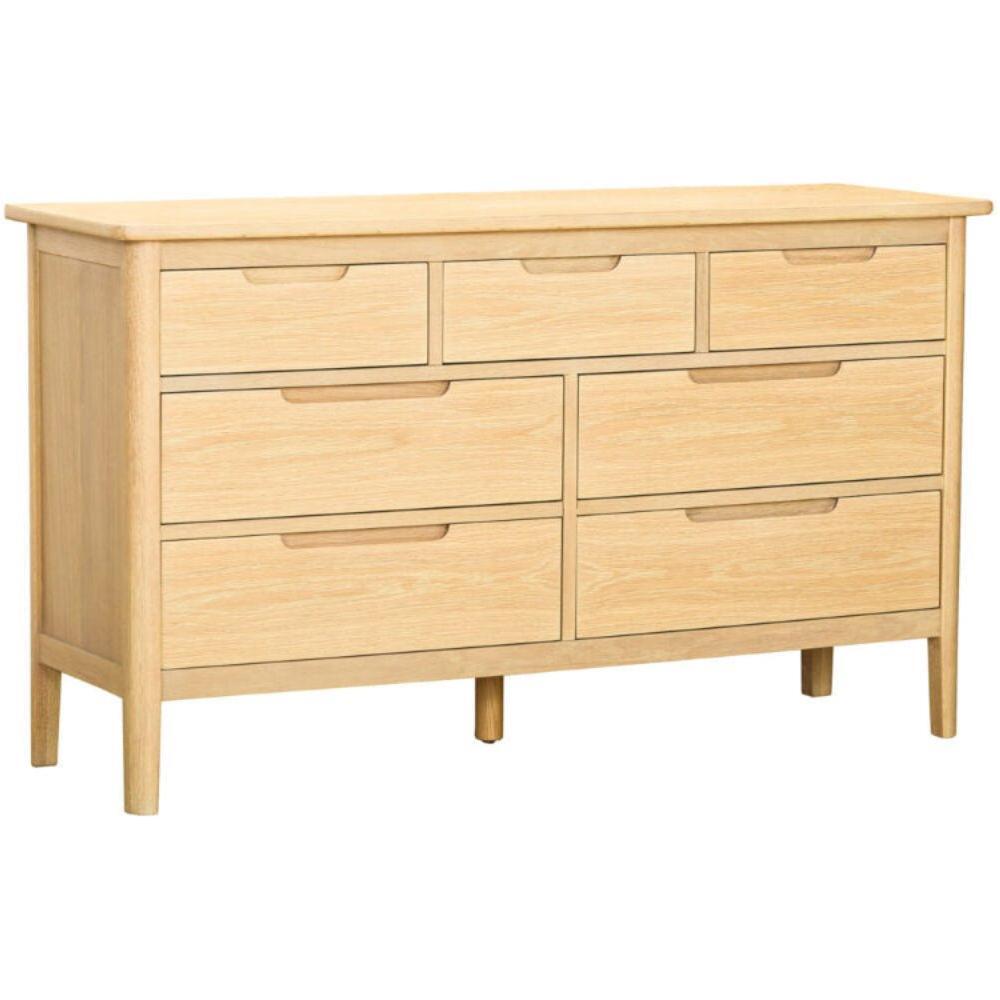 Brighten Pale Oak 3+4 Chest - BER006 - 247 Furniture