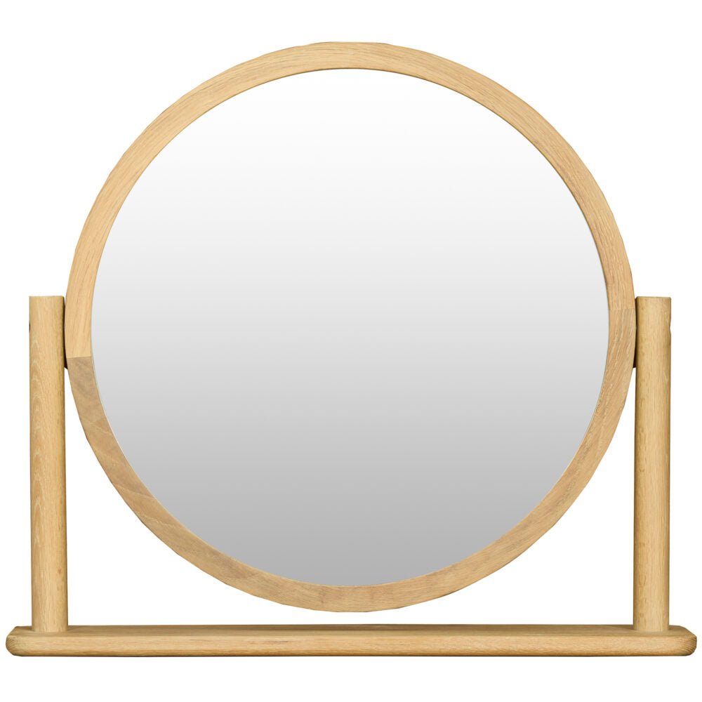 Light Gray Brighten Pale Oak Dressing Table Mirror - BER023