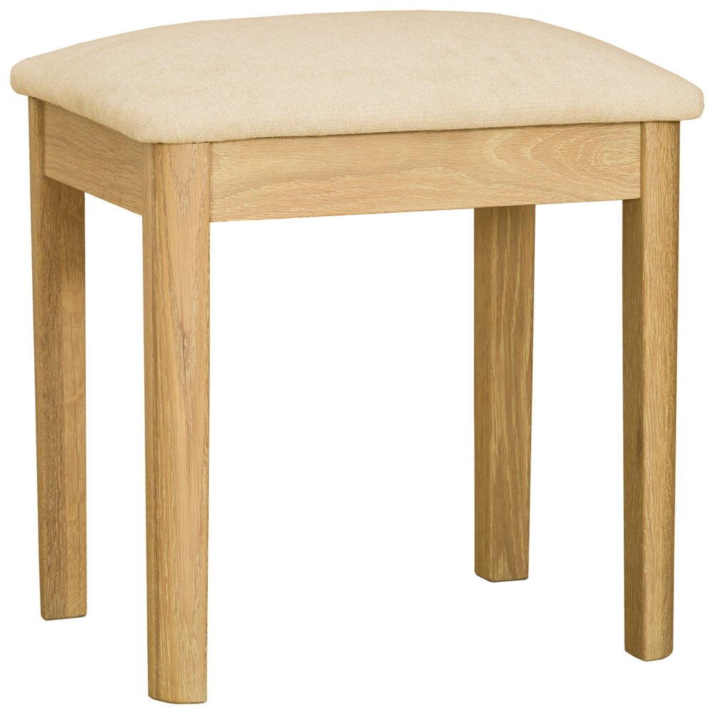 Tan Brighten Pale Oak Dressing Table Stool- BER024
