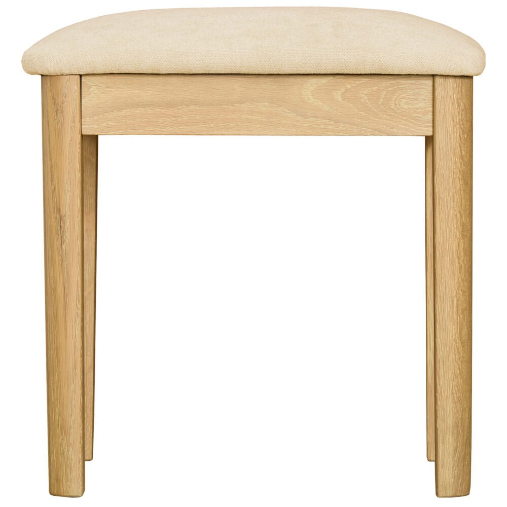 Tan Brighten Pale Oak Dressing Table Stool- BER024
