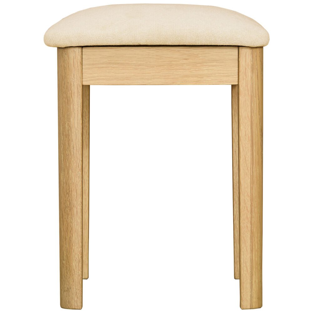 Tan Brighten Pale Oak Dressing Table Stool- BER024