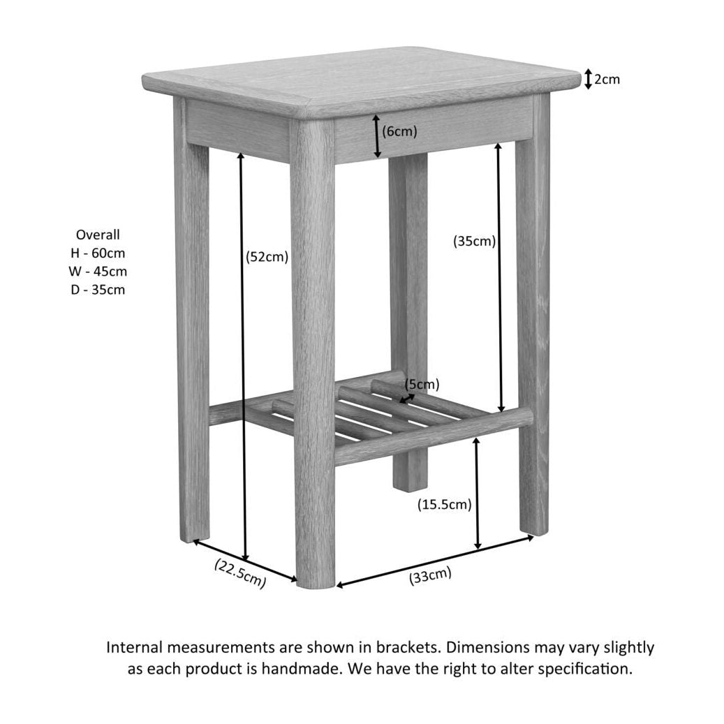 Dark Gray Brighten Pale Oak Lamp / Side Table - BER077