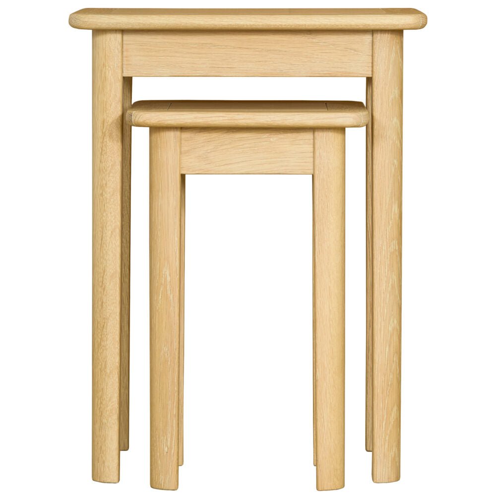 Tan Brighten Pale Oak Nest of 2 Tables - BER076