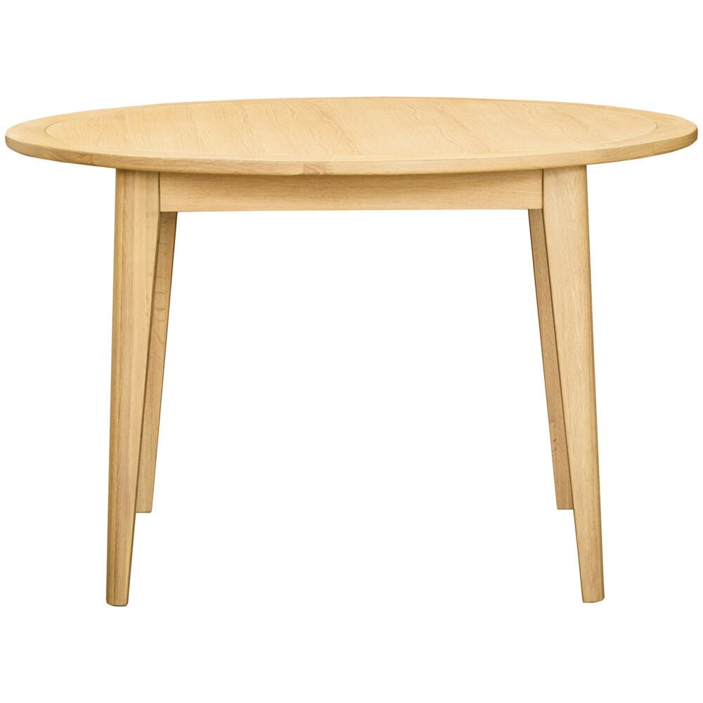 Tan Brighten Pale Oak Round Dining Table 120cm -  BER130