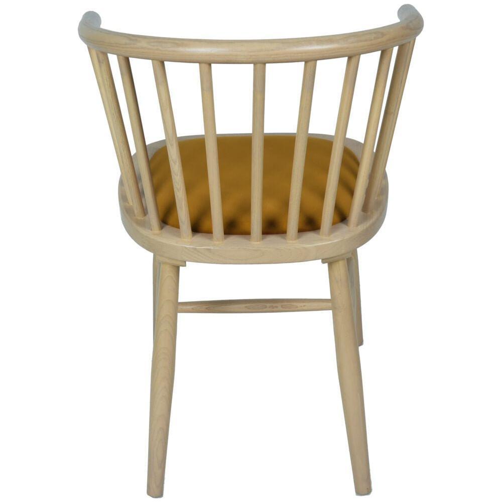 Rosy Brown Brighten Pale Oak UPHOLSTERED DINING CARVER CHAIR – MUSTARD PAD - BER108M
