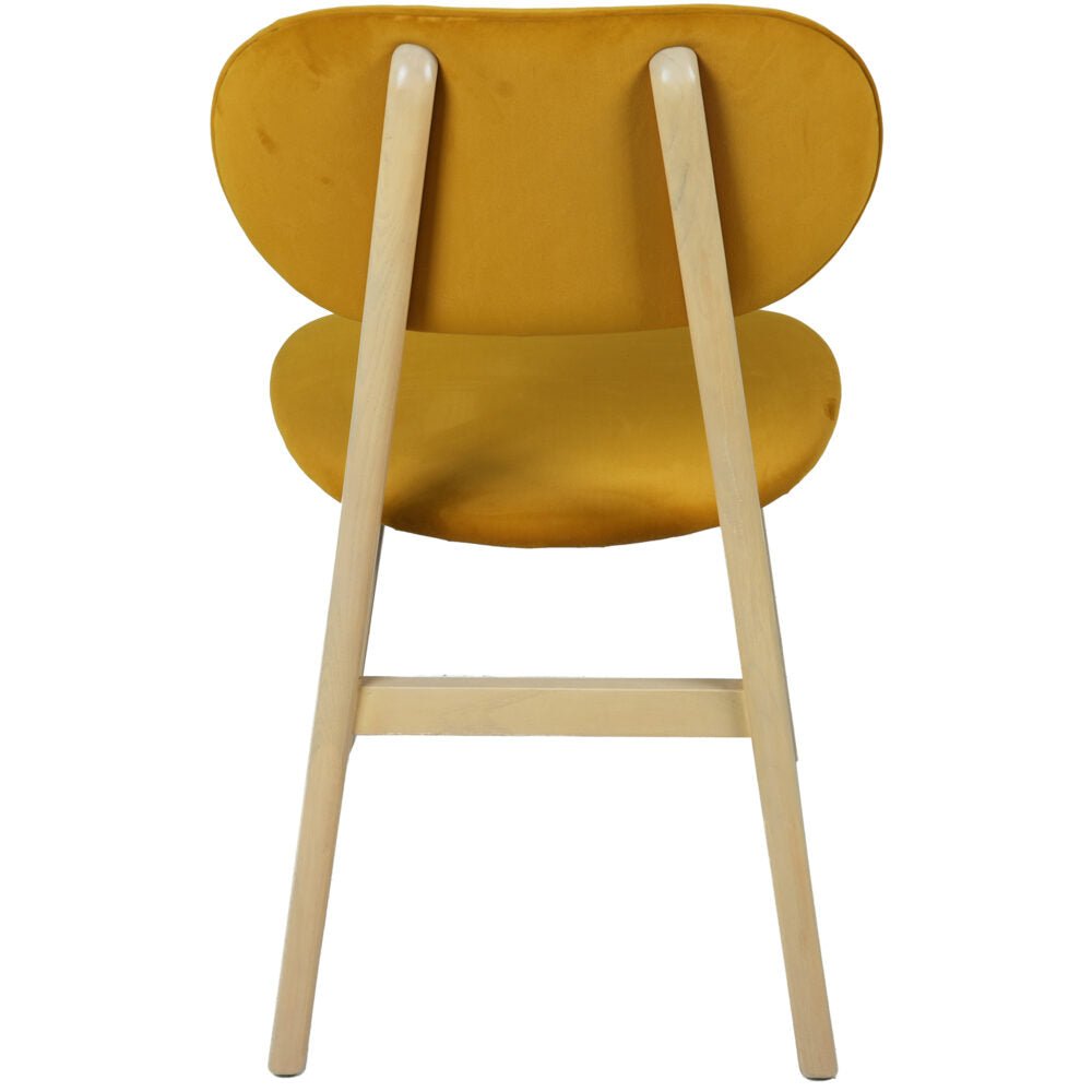 Dark Goldenrod Brighten Pale Oak UPHOLSTERED DINING CHAIR – MUSTARD PAD - BER107M
