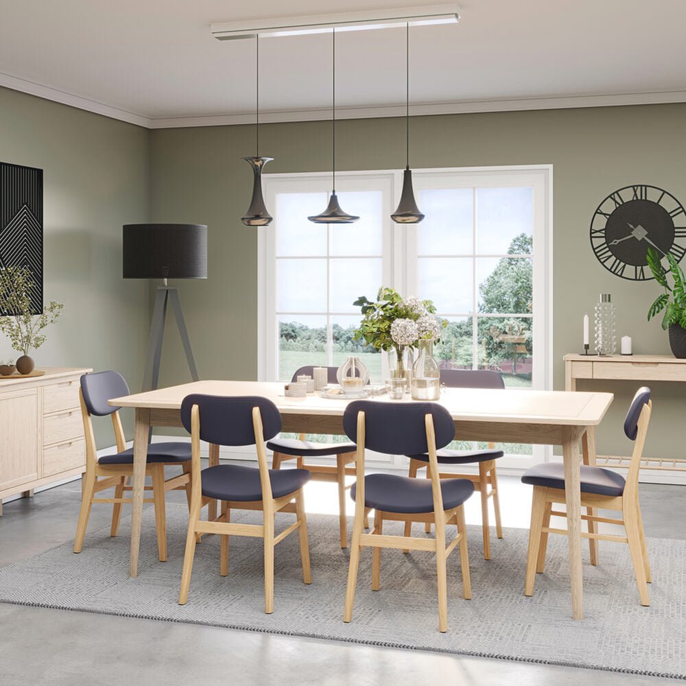 Dark Gray Brighten Pale Oak UPHOLSTERED DINING CHAIR – MUSTARD PAD - BER107M