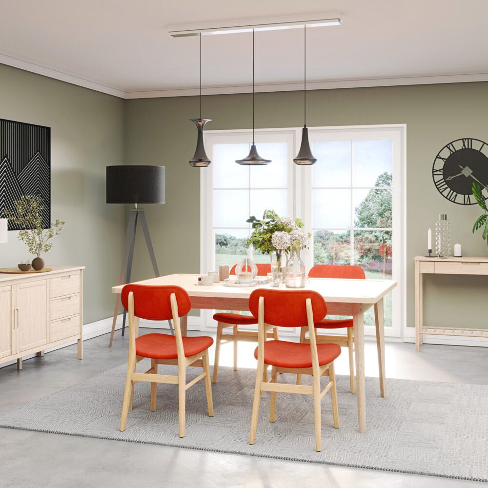 Gray Brighten Pale Oak UPHOLSTERED DINING CHAIR – RUST PAD - BER107R