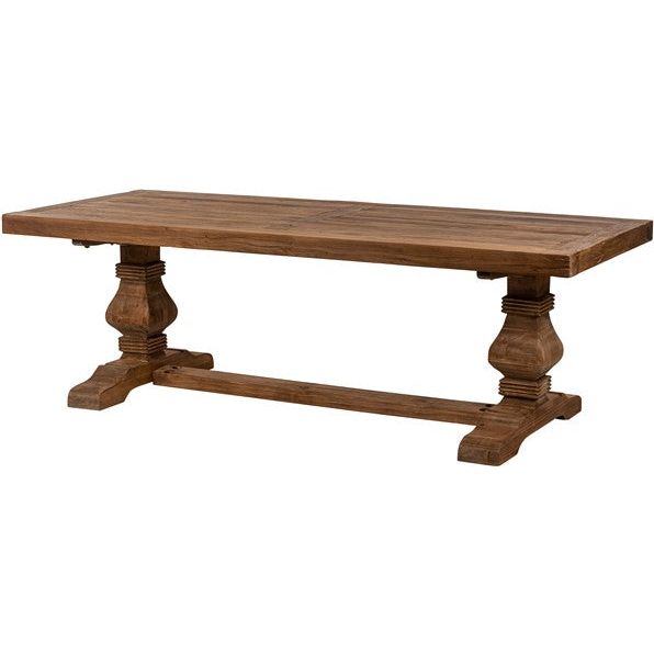 Dark Olive Green Château Belle Dining Table Reclaimed Elm - CBT08