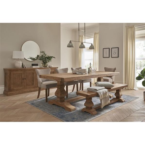 Rosy Brown Château Belle Dining Table Reclaimed Elm - CBT08