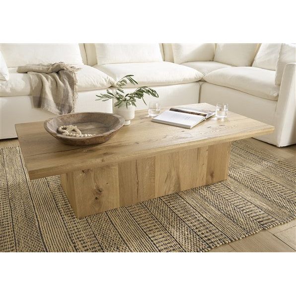 CueTee Rectangle Cracked Oak Coffee Table - CTT18 - 247 Furniture