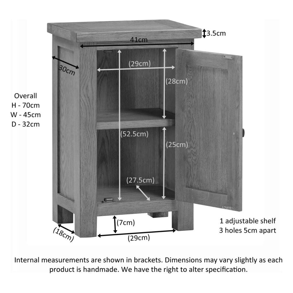 Dapper Natural Oak 1 Door Cabinet - DOR066 - 247 Furniture