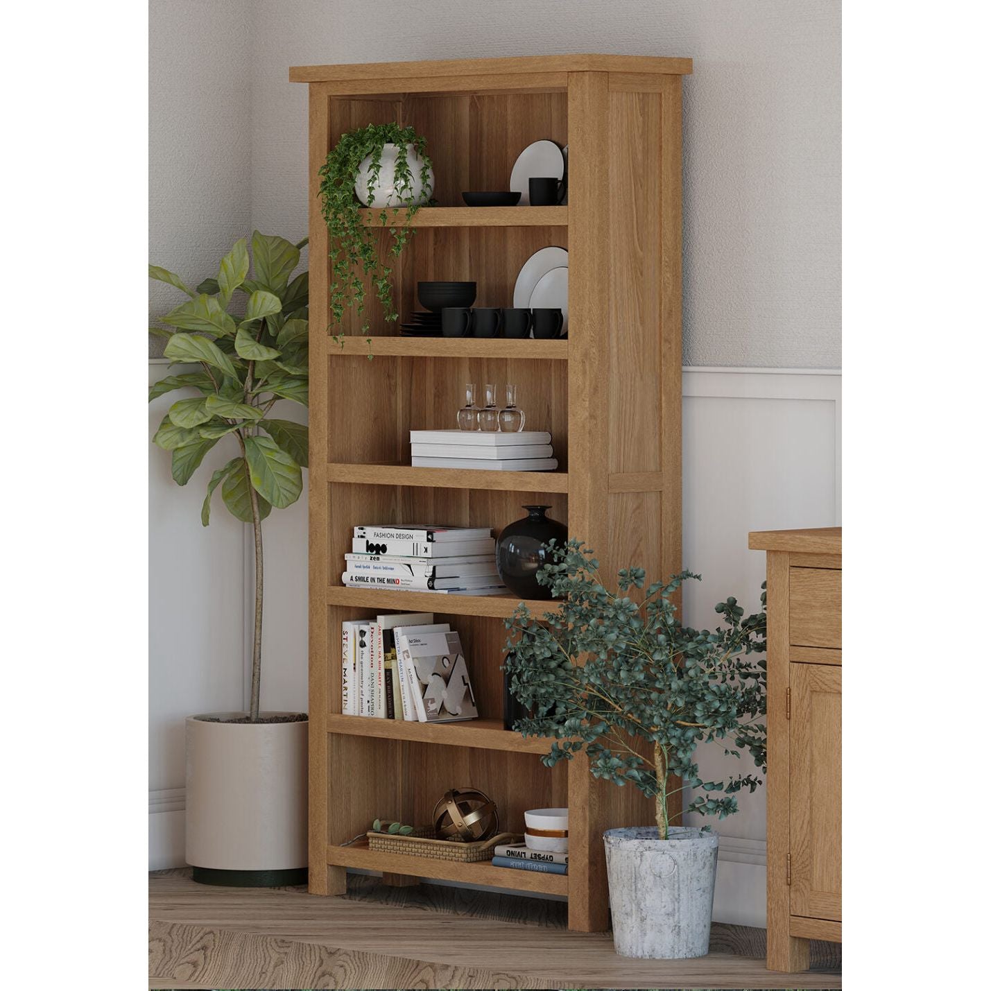 Dapper Natural Oak 6' Tall Bookcase - DOR063 - 247 Furniture