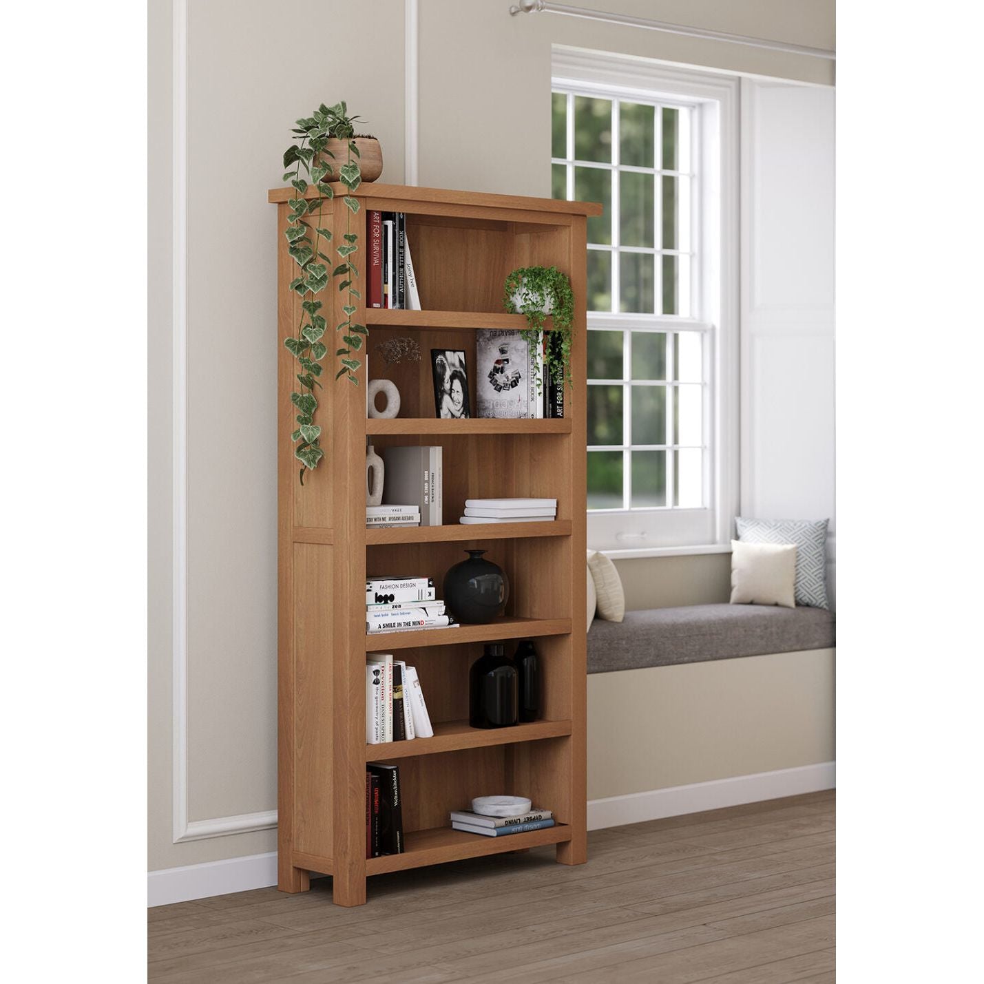 Dapper Natural Oak 6' Tall Bookcase - DOR063 - 247 Furniture