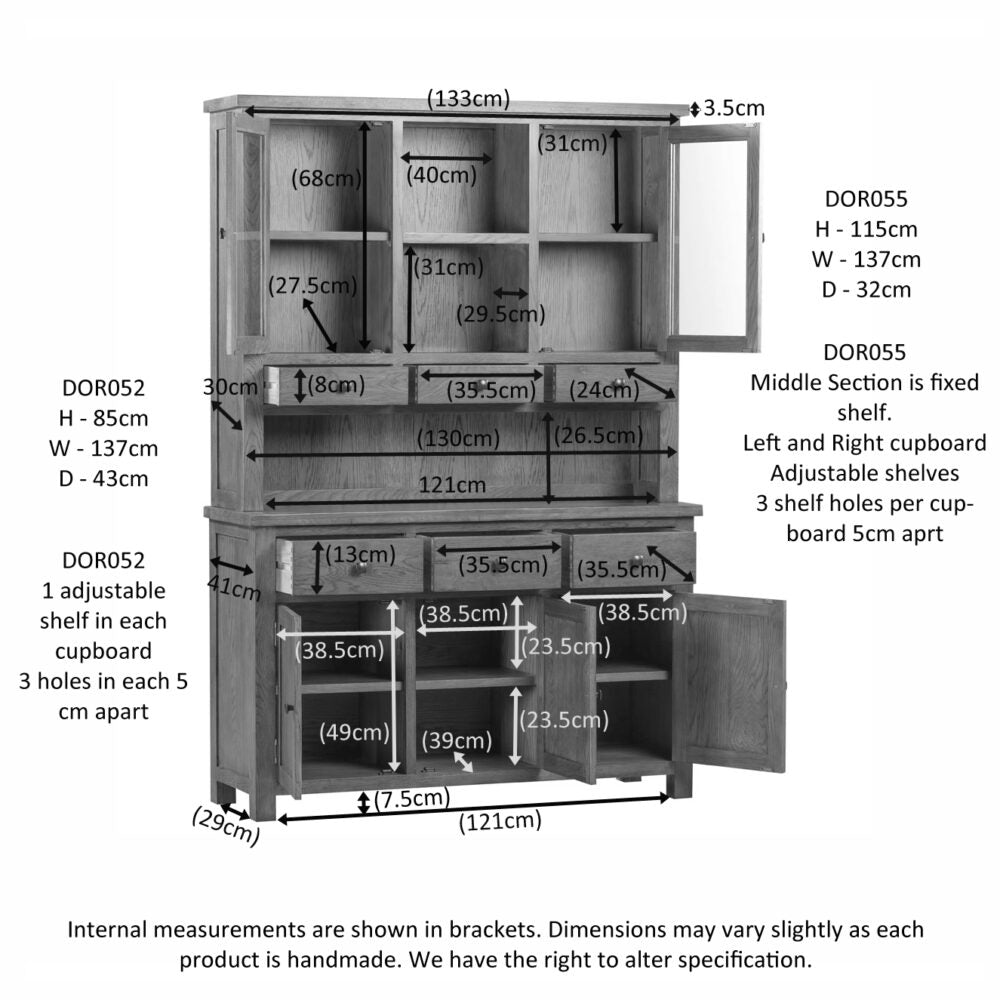 Dapper Natural Oak - Dresser Hutch Top - DOR055 - 247 Furniture